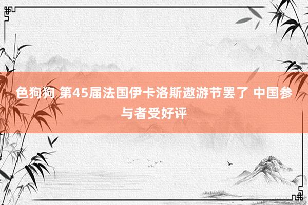 色狗狗 第45届法国伊卡洛斯遨游节罢了 中国参与者受好评