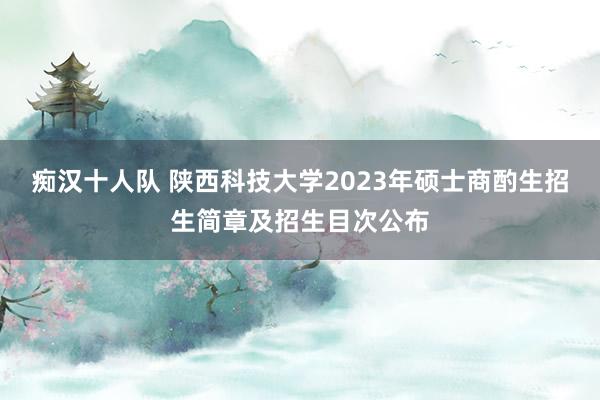 痴汉十人队 陕西科技大学2023年硕士商酌生招生简章及招生目次公布